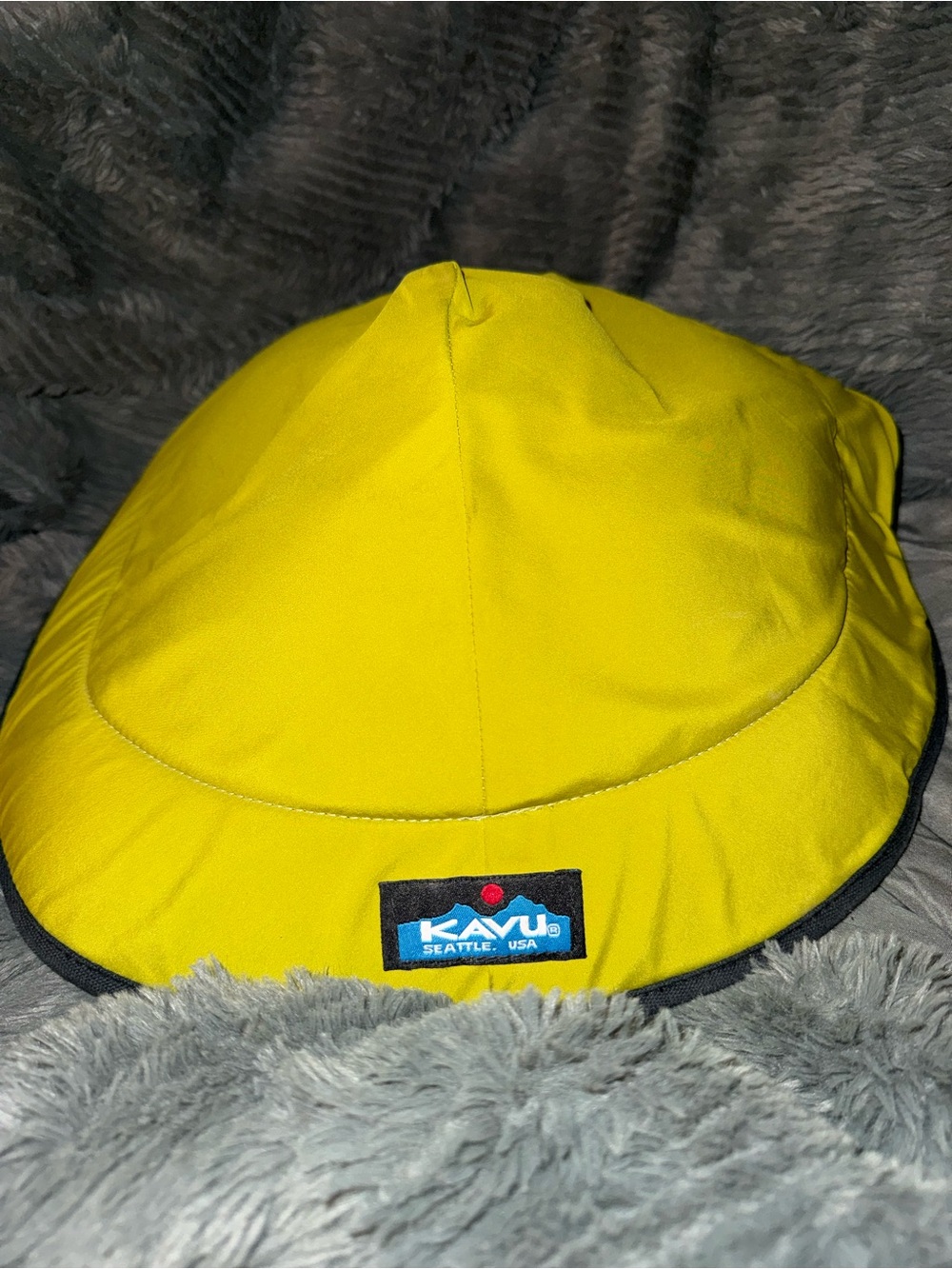 Kavu Bright Yellow Chilliba Bucket Hat with Logo Patch